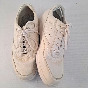 Dr Comfort Leather Walking Shoes Casual Lace Up Diabetic Shoes Tie Cream…